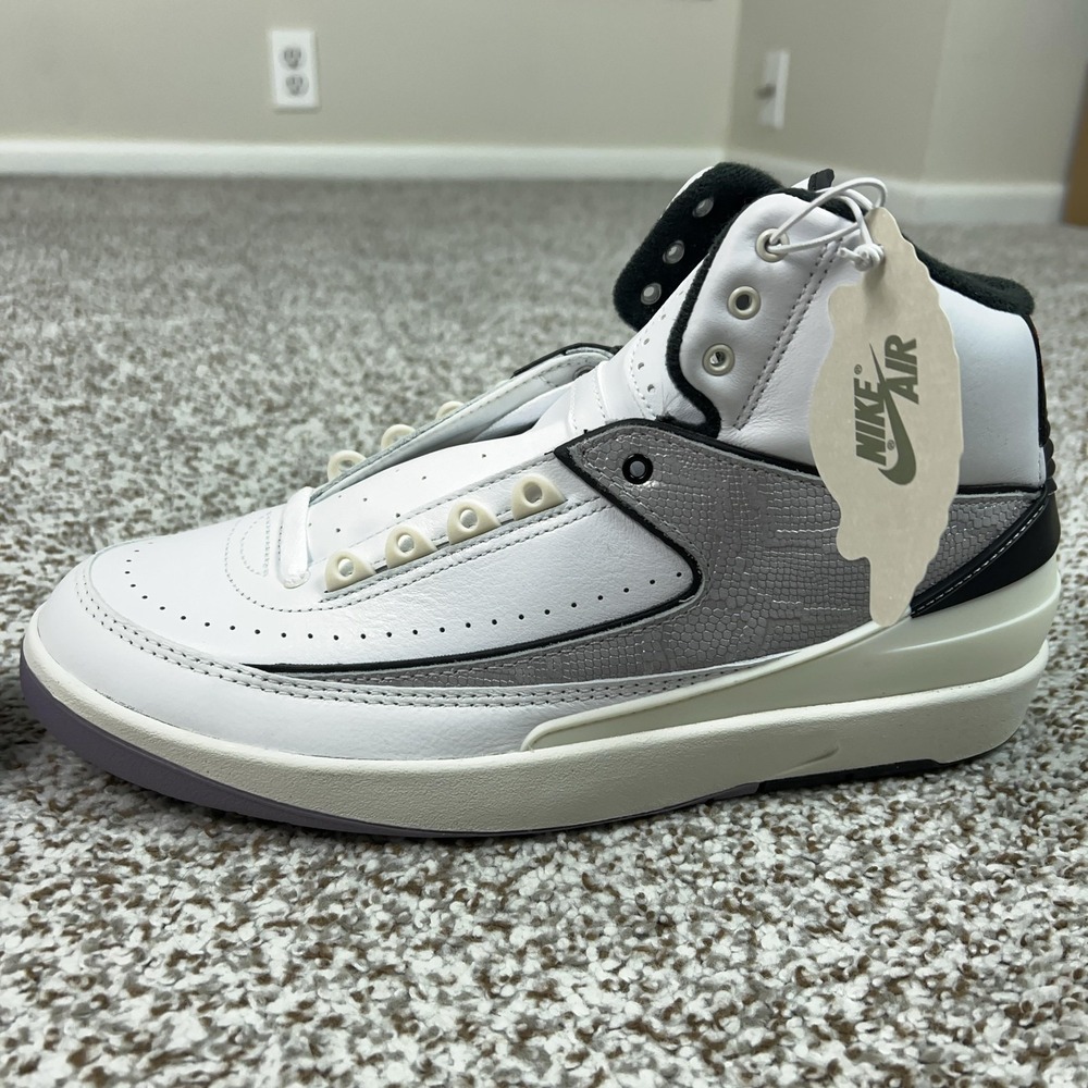 Jordan Shoes Mens Size 10.5 White Air Jordan 2 Retro Python Basketball Sneaker - Picture 5 of 13